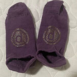 Purple Glitter Logo Grip Socks